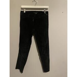 Theory Pants Women‎ Size 2 Suede Leather Black Skinny